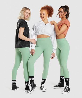 Leggins Gymshark Kk Fit 7/8 Mujer Verde | CO 2938BEX